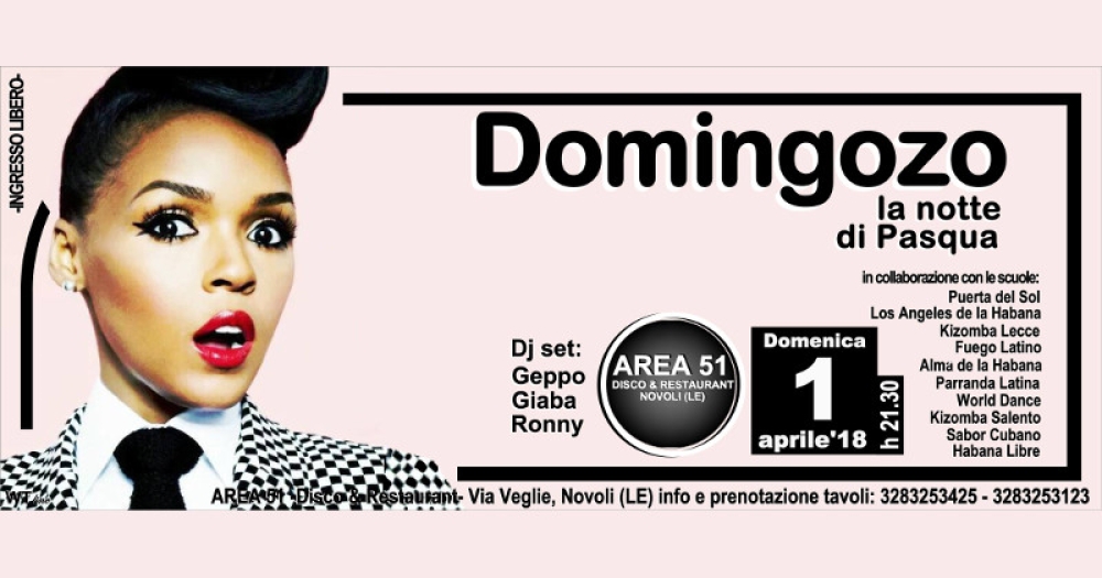 Pasqua Latino Americana All Area 51 Appuntamento Con Domingozo