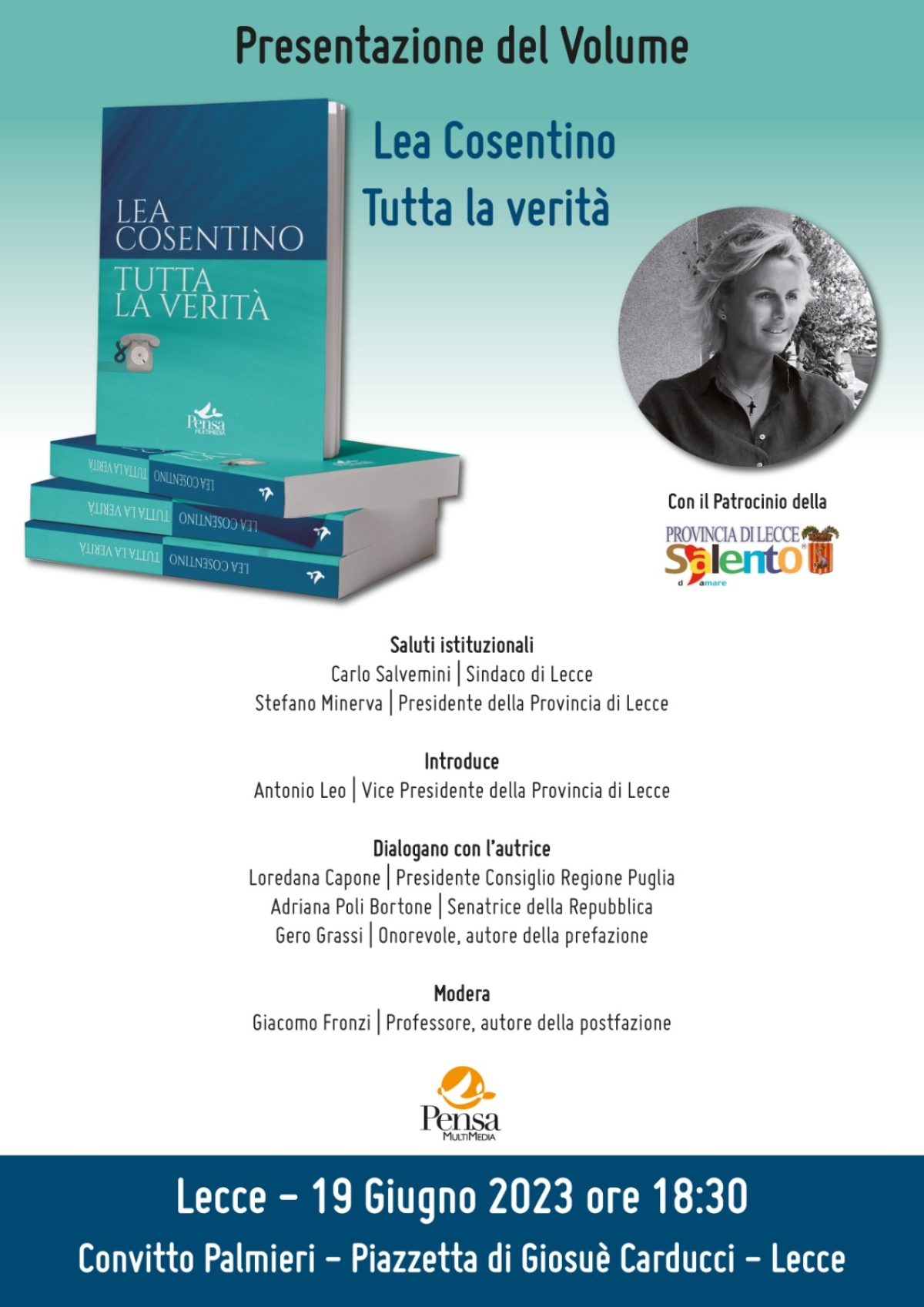 Stasera la presentazione del libro di Lea Cosentino